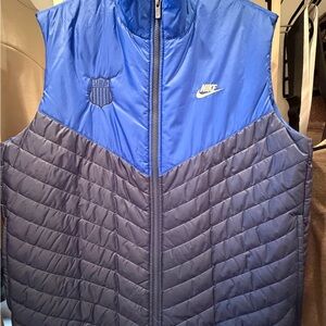 Nike Men's Blue and Navy Puffer Vest